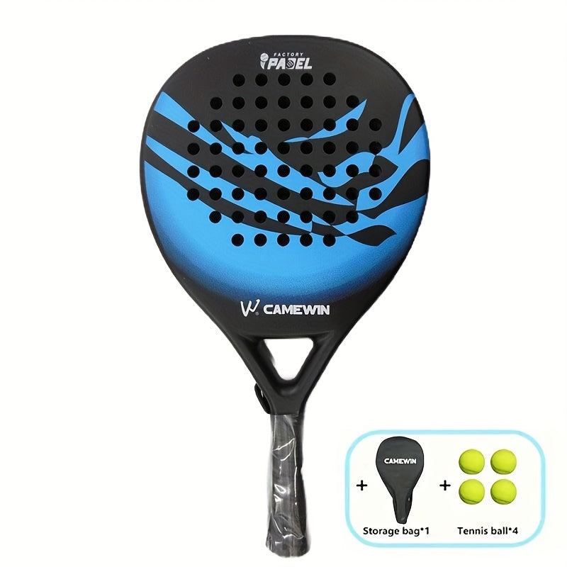 1pc Padel Tennis Paddle, Carbon Fiber With EVA Memory Foam Core Beach Paddle