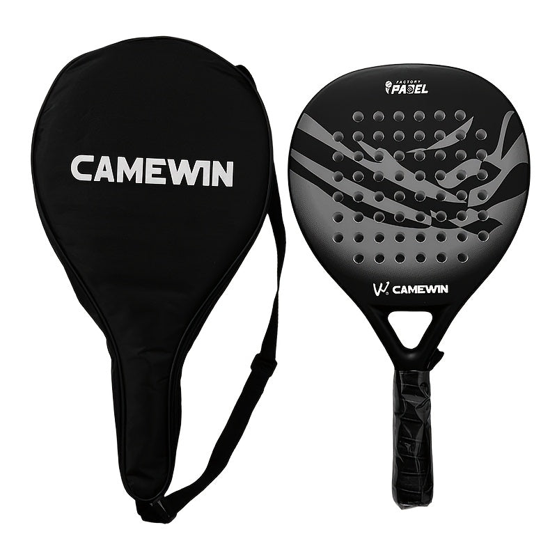 [New Hot, Padel Racket] 1pc Glassfiber Soft EVA Face Padel Racket Tennis Paddle Racquet with Padel Bag Cover - New Hot