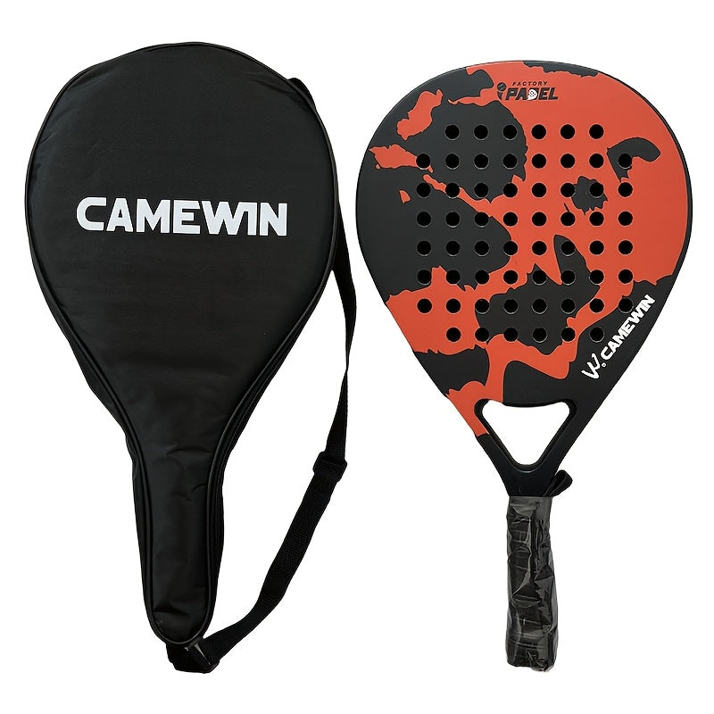 [New Hot, Padel Racket] 1pc Glassfiber Soft EVA Face Padel Racket Tennis Paddle Racquet with Padel Bag Cover - New Hot