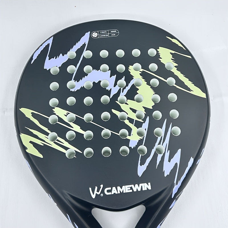 [New Hot, Padel Racket] 1pc Glassfiber Soft EVA Face Padel Racket Tennis Paddle Racquet with Padel Bag Cover - New Hot