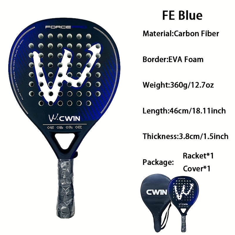 2025 New Padel Tennis Racket, Carbon Fiber, EVA Foam, Professional High-End Model, Ideal for Sports Lovers, Perfect Festival Gift
