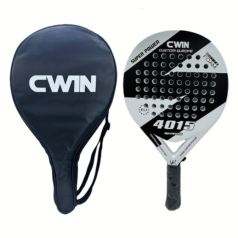 [New Hot, Padel Racket] 1pc Glassfiber Soft EVA Face Padel Racket Tennis Paddle Racquet with Padel Bag Cover - New Hot