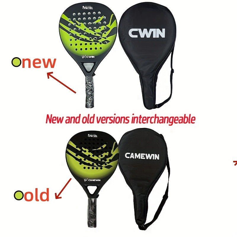 Padel Racket Tennis Carbon Fiber Soft EVA Face Tennis Paddle Racquet Racket with Padle Bag Cover with Free Gift New Hot