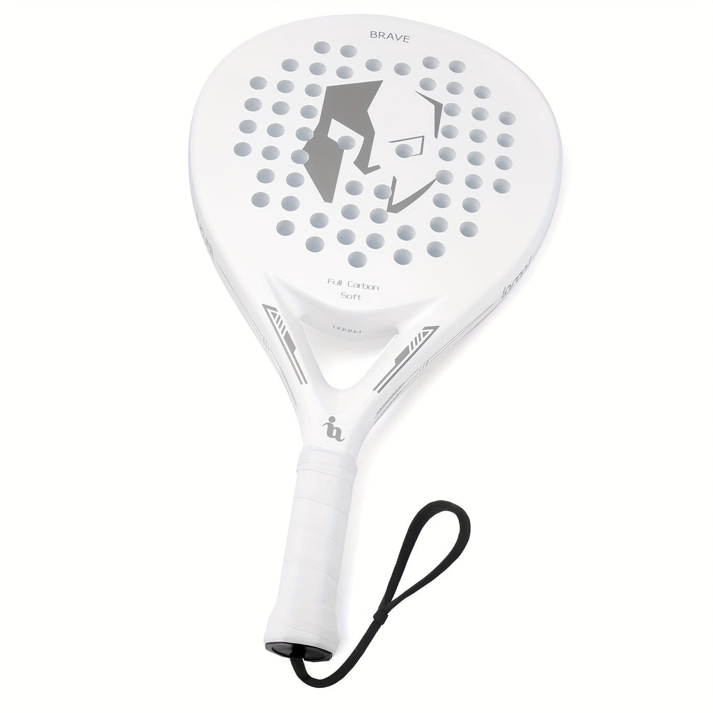 IANONI Professional Carbon Fiber Padel Tennis Racket for Men & Women - High-Performance, Lightweight, and Durable with Enhanced Control - Perfect for Holiday Gifts (White), Tennis Accessories, Sports Equipment, Sleek Sports G
