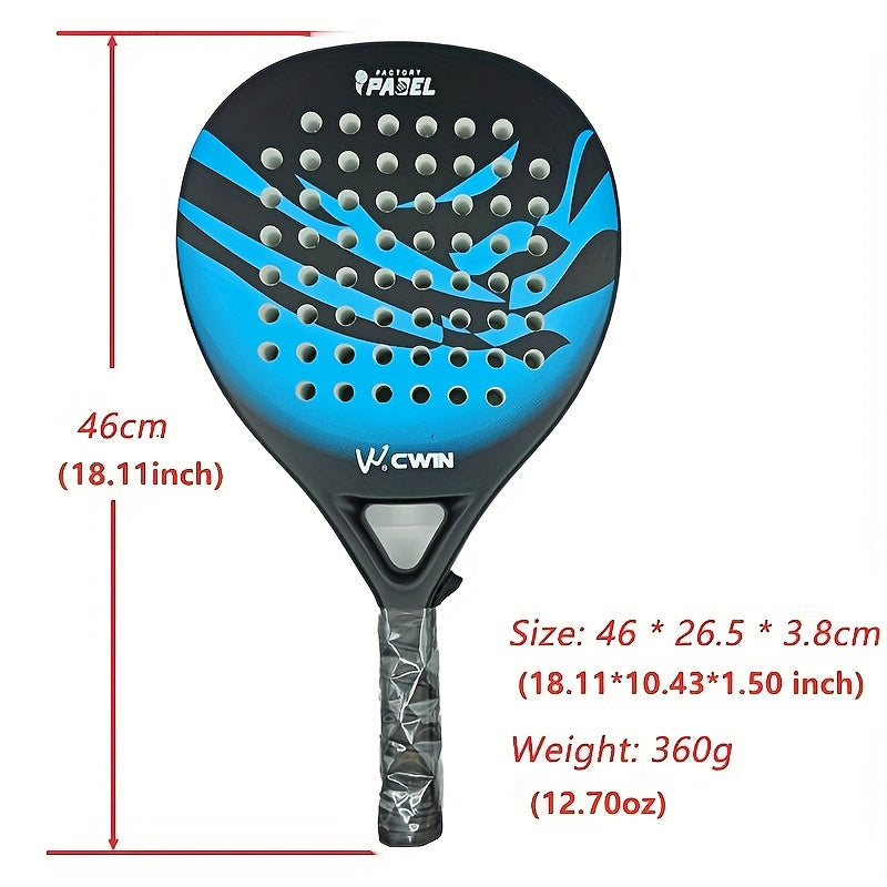 Padel Racket Tennis Carbon Fiber Soft EVA Face Tennis Paddle Racquet Racket with Padle Bag Cover with Free Gift New Hot