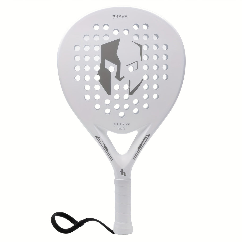 IANONI Professional Carbon Fiber Padel Tennis Racket for Men & Women - High-Performance, Lightweight, and Durable with Enhanced Control - Perfect for Holiday Gifts (White), Tennis Accessories, Sports Equipment, Sleek Sports G