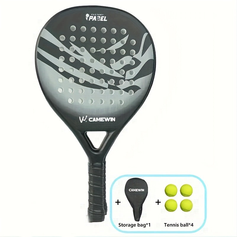 1pc Padel Tennis Paddle, Carbon Fiber With EVA Memory Foam Core Beach Paddle
