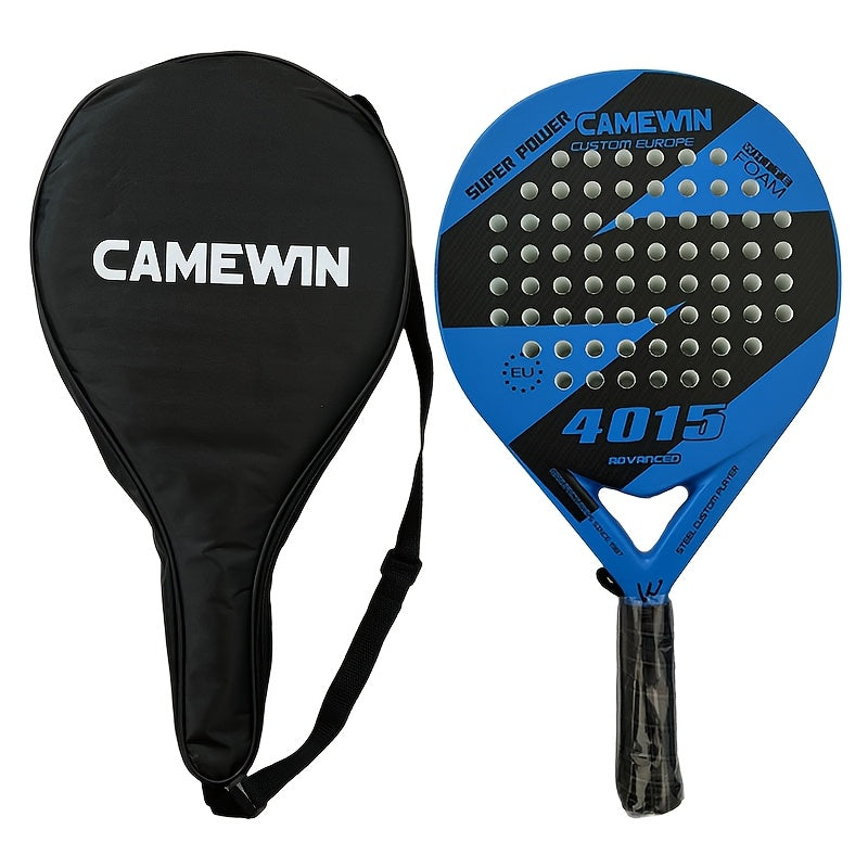 [New Hot, Padel Racket] 1pc Glassfiber Soft EVA Face Padel Racket Tennis Paddle Racquet with Padel Bag Cover - New Hot