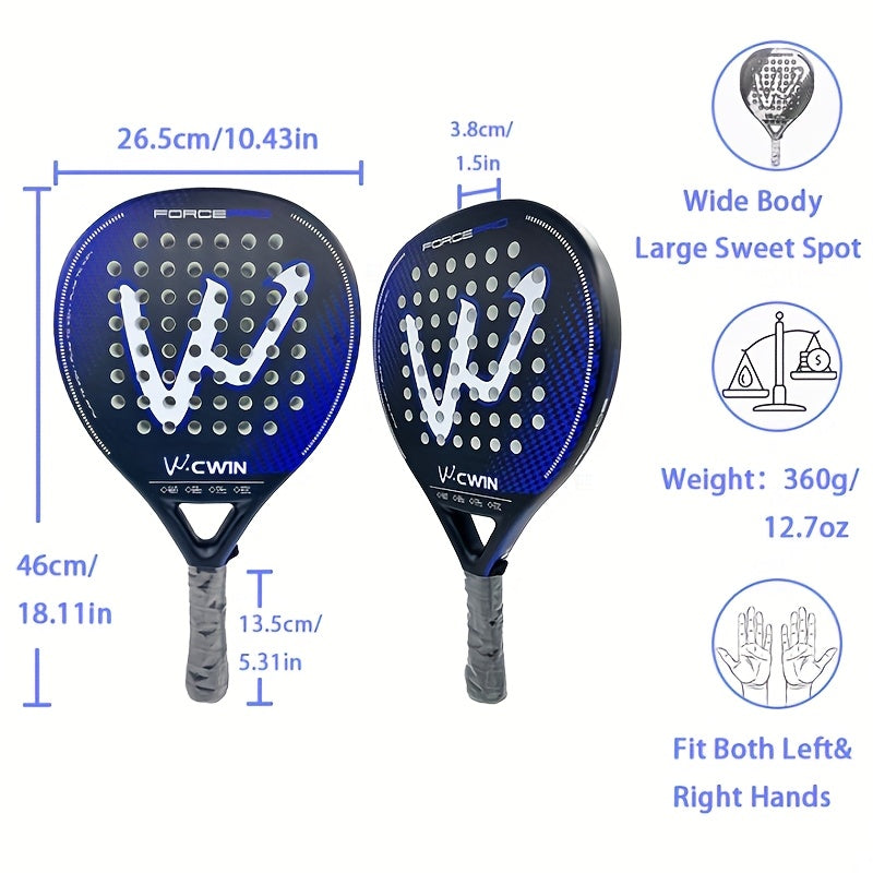 2025 New Padel Tennis Racket, Carbon Fiber, EVA Foam, Professional High-End Model, Ideal for Sports Lovers, Perfect Festival Gift