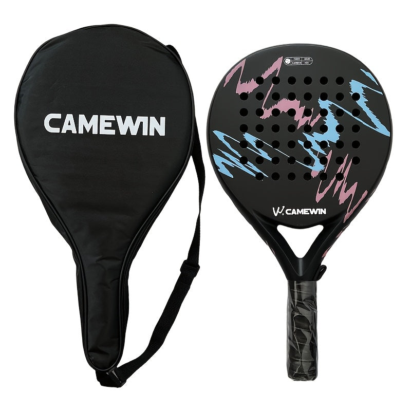 [New Hot, Padel Racket] 1pc Glassfiber Soft EVA Face Padel Racket Tennis Paddle Racquet with Padel Bag Cover - New Hot
