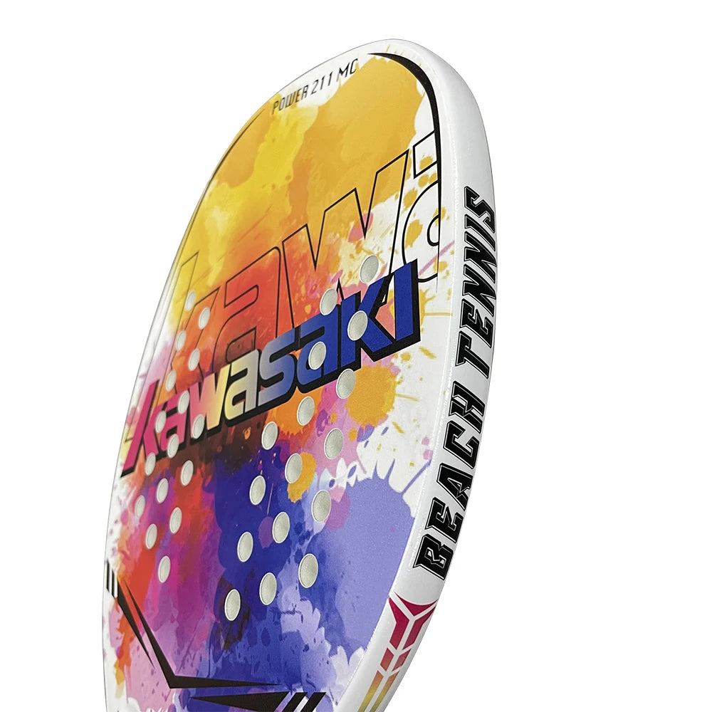 Original Kawasaki Beach Tennis Racket Carbon Professional Raquete beach tenis Tennis Racquet Rough Face With Bag