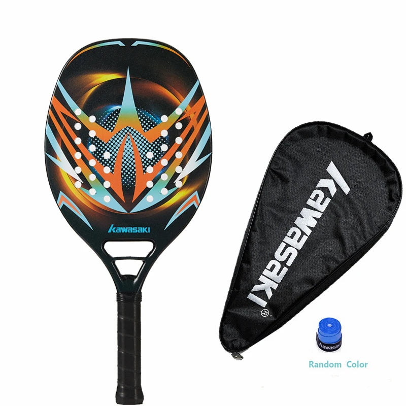 Original Kawasaki Beach Tennis Racket Carbon Professional Raquete beach tenis Tennis Racquet Rough Face With Bag