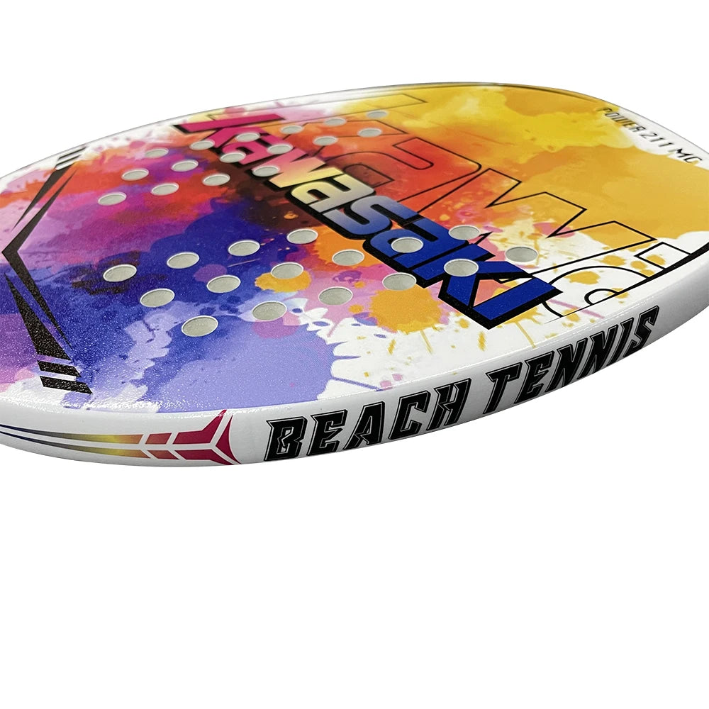 Original Kawasaki Beach Tennis Racket Carbon Professional Raquete beach tenis Tennis Racquet Rough Face With Bag