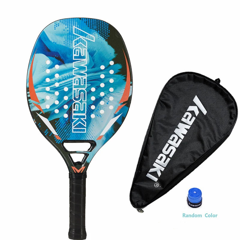 Original Kawasaki Beach Tennis Racket Carbon Professional Raquete beach tenis Tennis Racquet Rough Face With Bag