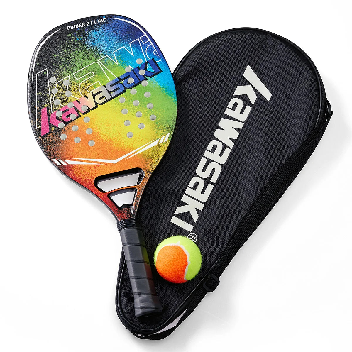 Original Kawasaki Beach Tennis Racket Carbon Professional Raquete beach tenis Tennis Racquet Rough Face With Bag