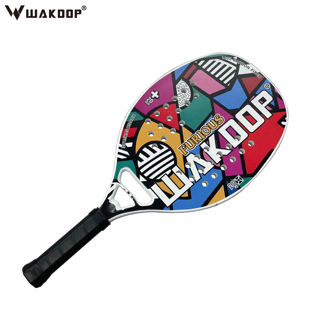 Original Kawasaki Beach Tennis Racket Carbon Professional Raquete beach tenis Tennis Racquet Rough Face With Bag