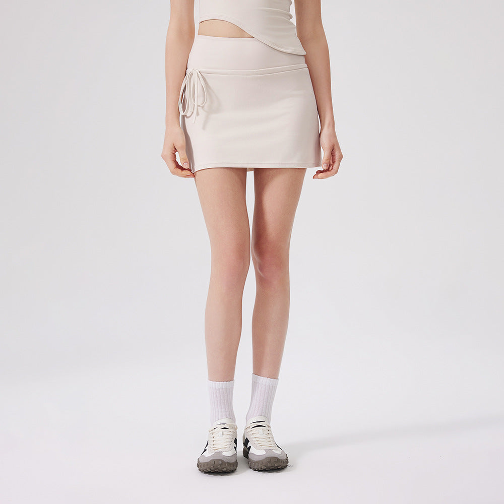 A line Skirt High Waist Running Sports Short Skirt Women Faux Two Piece Anti Exposure Badminton Tennis Skirt Fitness Pants Yoga Skirt