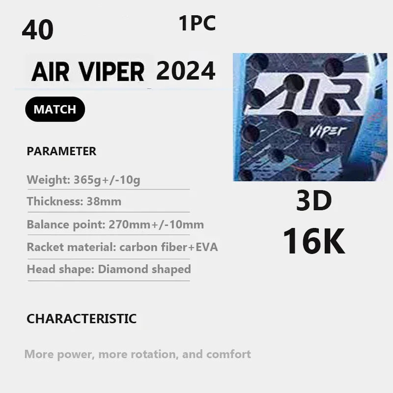 Padel Plate Tennis Racket Carbon Fibre Composite Diamond Shaped EVA Laminated Foam HPS Fengdong 3D SPIN Sports Racquet