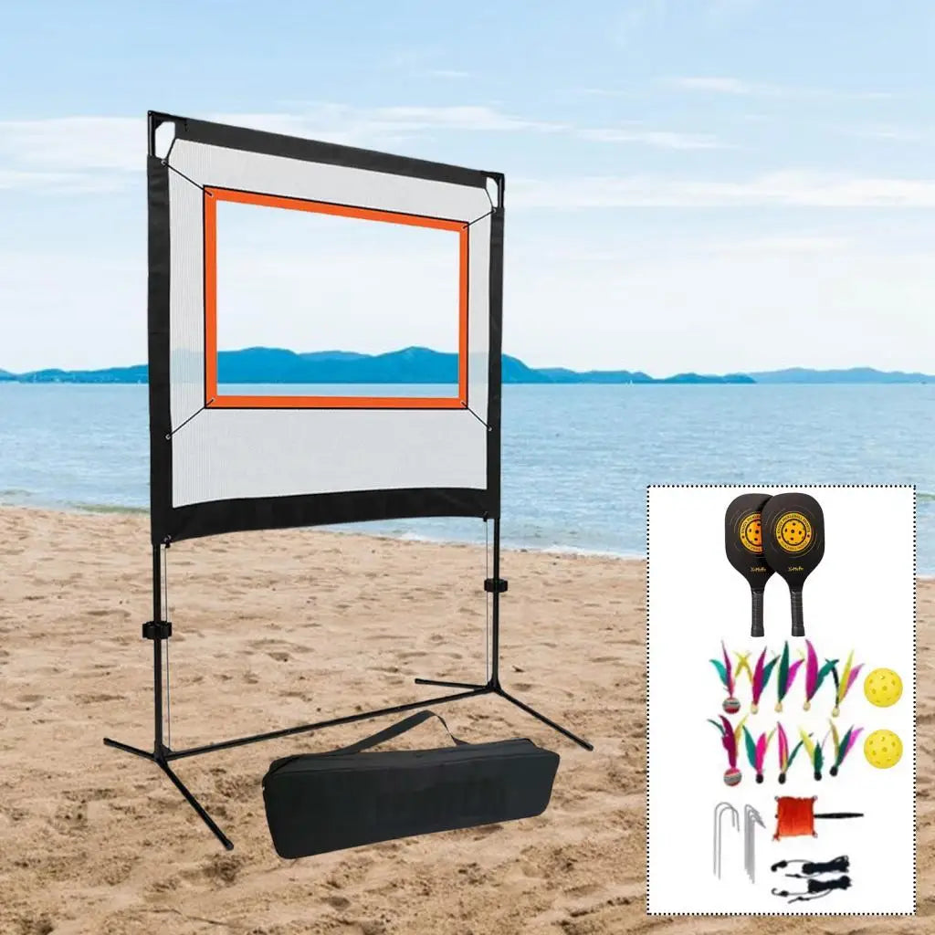 Badminton Net Portable Net with Storage Bag Men Women Replacement with Shuttlecocks for Backyard Practice Sports Beach Outdoor