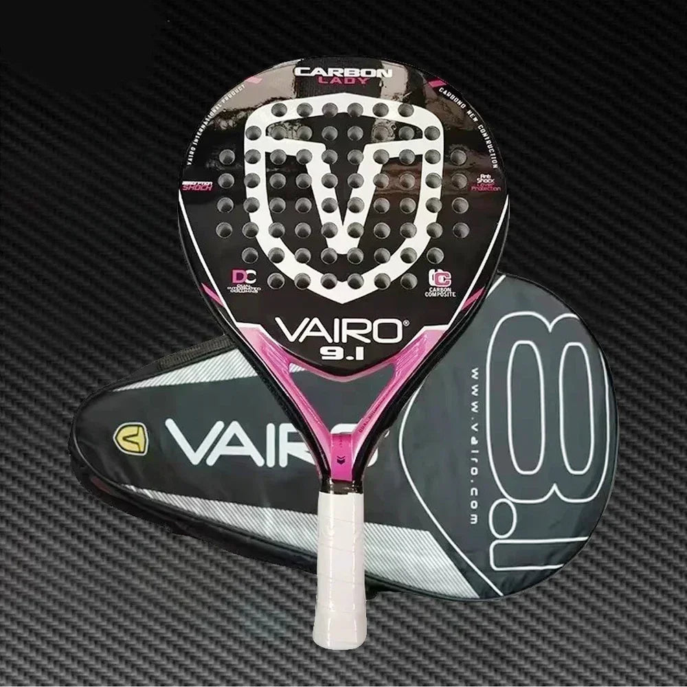 Padel Plate Tennis Racket Carbon Fibre Composite Diamond Shaped EVA Laminated Foam HPS Fengdong 3D SPIN Sports Racquet