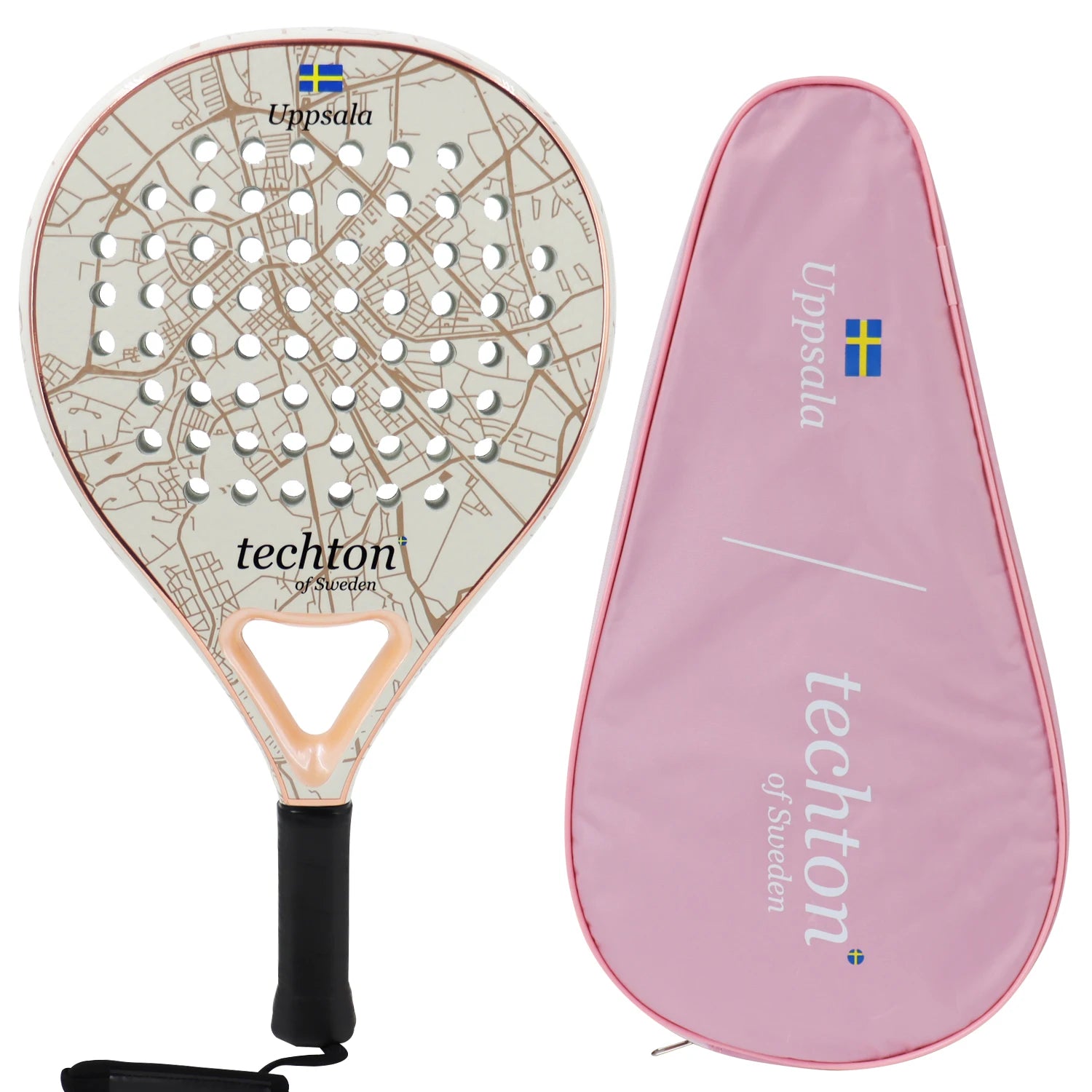 Padel Racket 3K/12K Carbon Fiber with Foam Core Round Shape 3D Hexgon with Cover Bag Performance Paddle