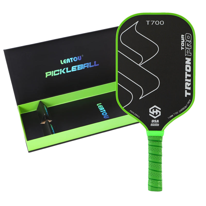 Pickleball Paddle with T700 Raw Carbon Fiber Surface 16mm STR-Core Power Polymer Core Premium Pickle Ball Racket Ultimate Spin