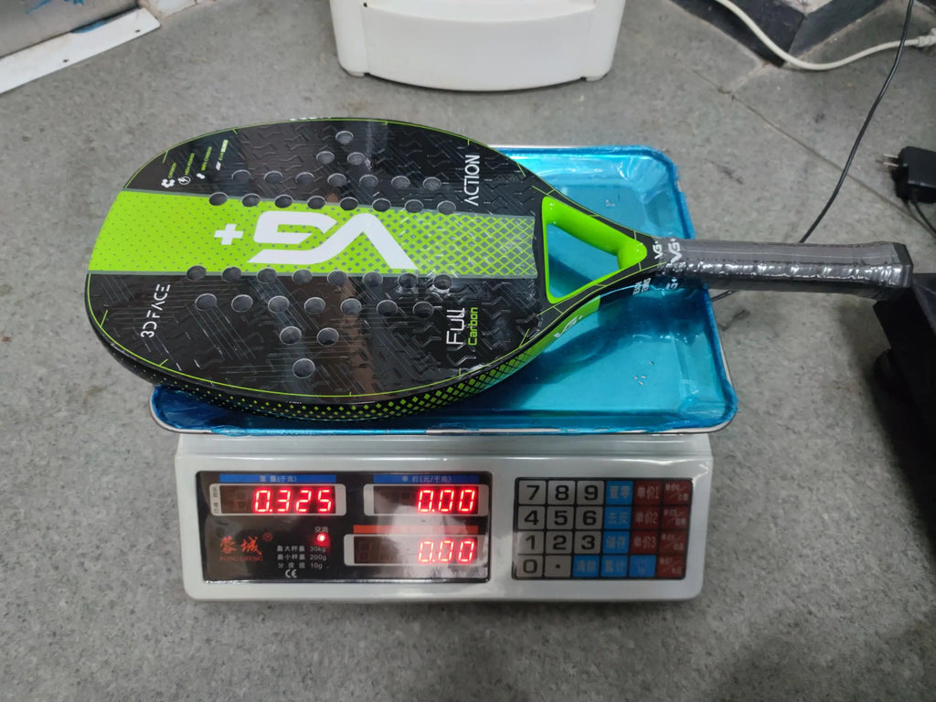 Beach Tennis PRO Racket Full 12K Carbon EVA SOFT with Cover Bag Tenis Raquete Beach Tennis for Intermediate to Advanced Athletes