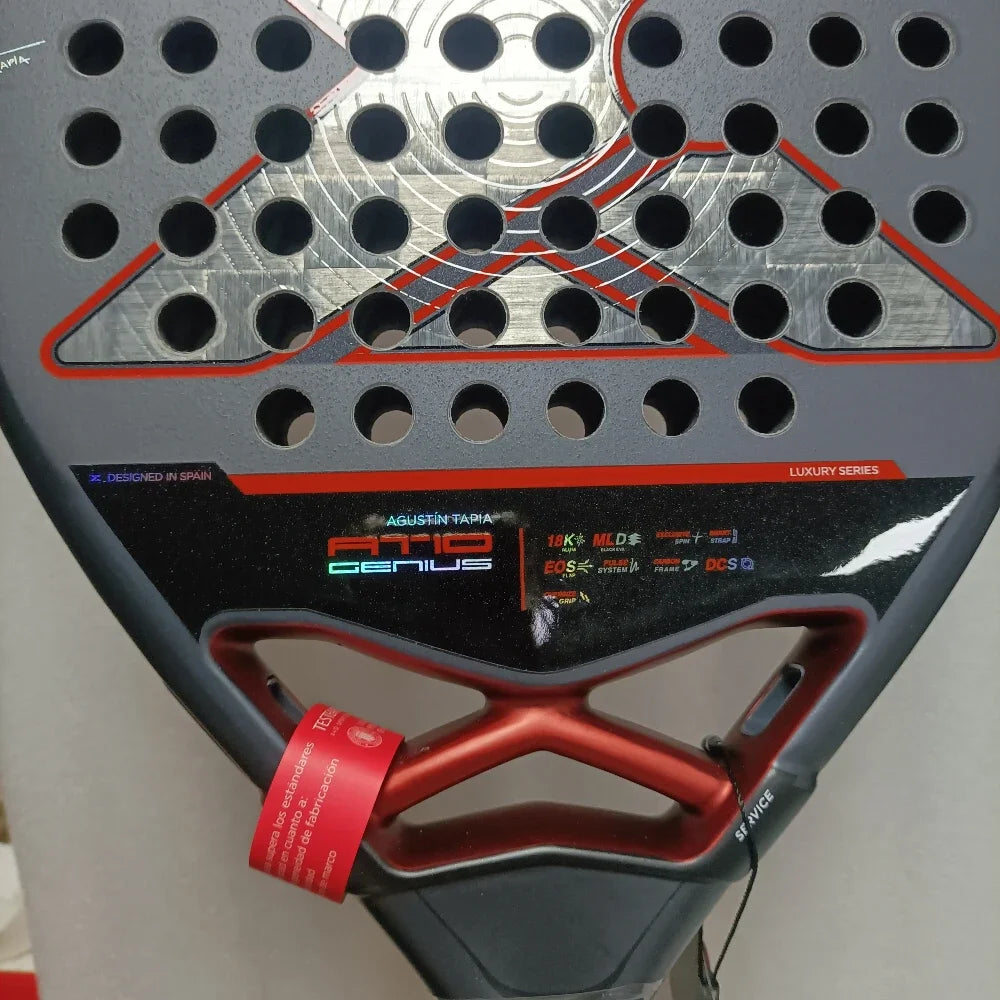 X-ONE-Carbon Fiber Paddle Raquete de tênis, núcleo redondo forma para iniciantes, raquete sem capa saco, 3K 12K 18K 2023-2025