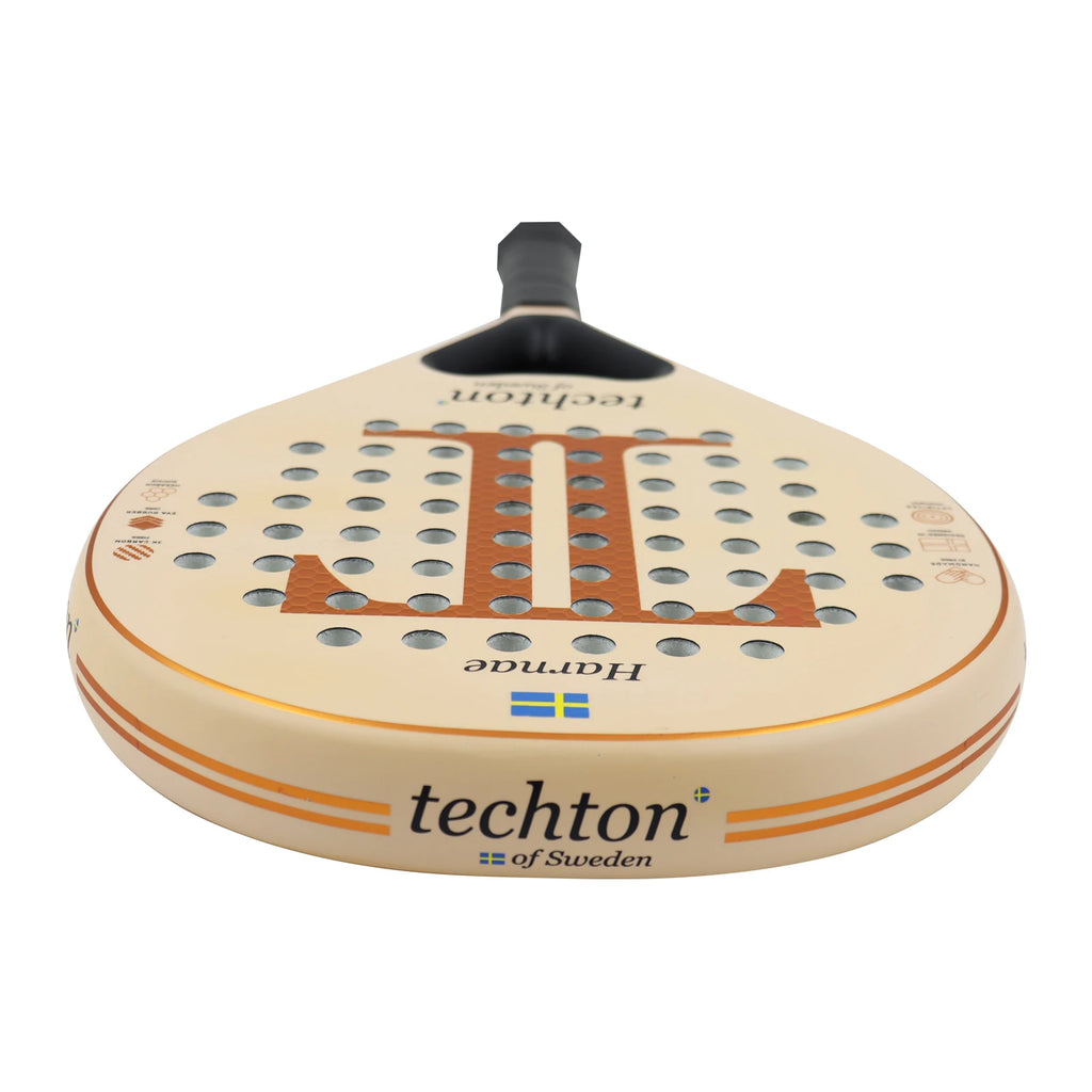 Padel Racket 3K/12K Carbon Fiber with Foam Core Round Shape 3D Hexgon with Cover Bag Performance Paddle