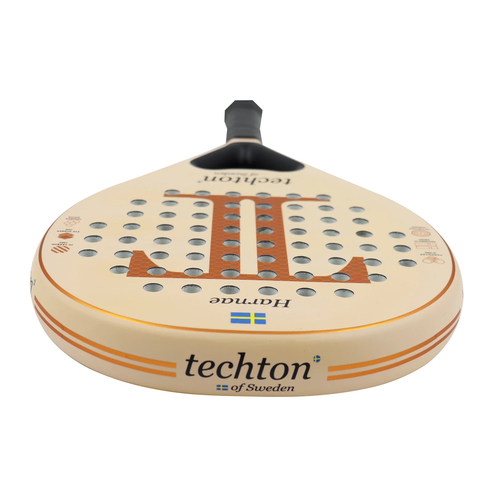 Padel Racket 3K/12K Carbon Fiber with Foam Core Round Shape 3D Hexgon with Cover Bag Performance Paddle