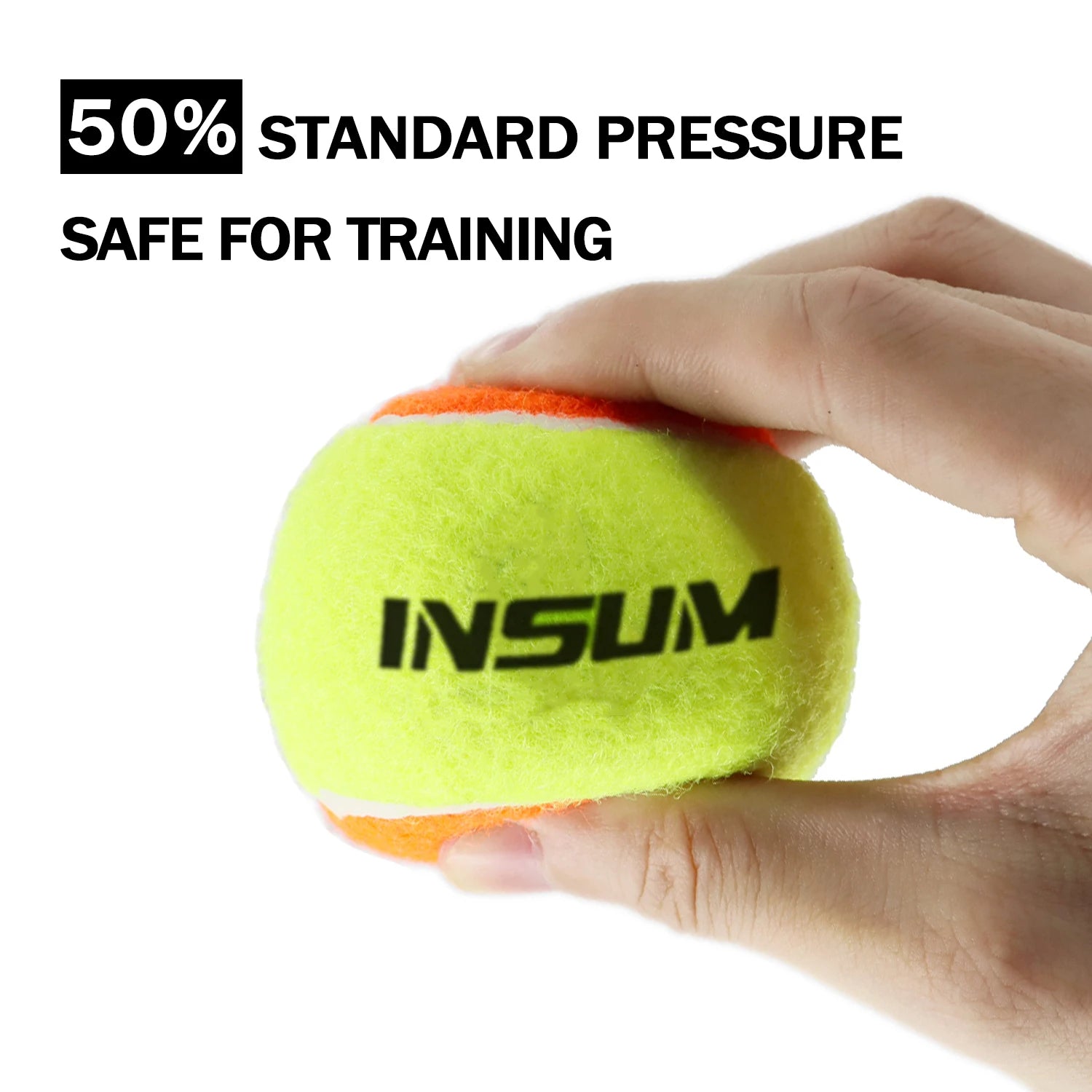 3/6/12 PCS INSUM Beach Tennis Balls 50% Standard Pressure Premium Quality Tennis Coach Balls for Beach and Outdoor Training Ball