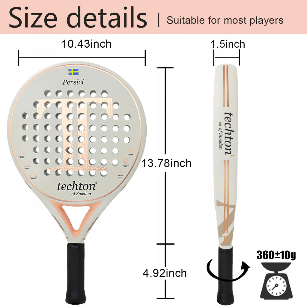 Pala Padel Raquetas de Tenis Racket Paddle Racquet EVA Soft 100%/3K/12K Carbon Fiber 3D Hexgon Paddle with Padel Bag Accessories