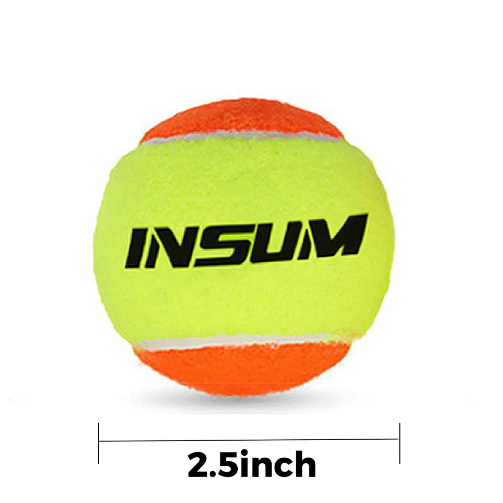 3/6/12 PCS INSUM Beach Tennis Balls 50% Standard Pressure Premium Quality Tennis Coach Balls for Beach and Outdoor Training Ball