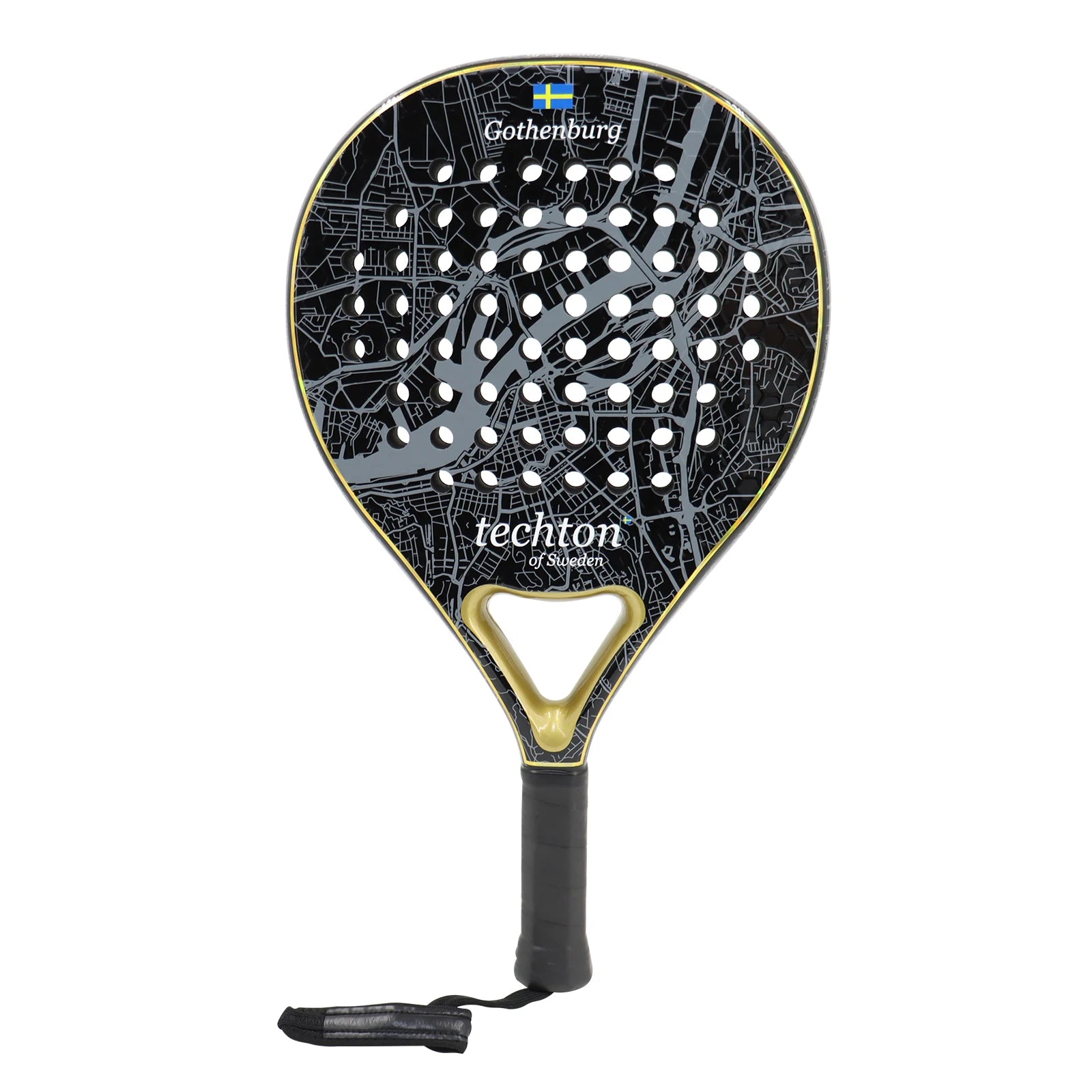 Padel Racket 3K/12K Carbon Fiber with Foam Core Round Shape 3D Hexgon with Cover Bag Performance Paddle