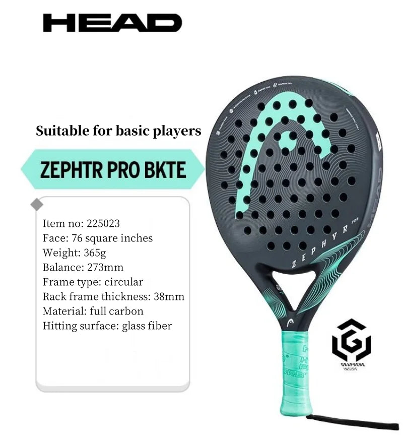 HEAD 2025 NEW Tennis Padel Rackets VIBE Series Carbon Fibre Eva Memory Flex Foam Core Padel Tennis Racquets Lightweight