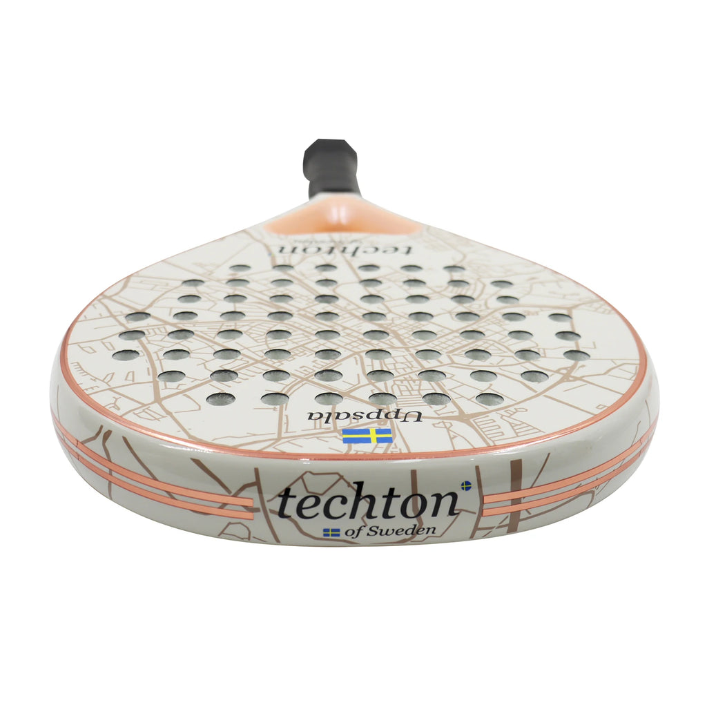 Padel Racket 3K/12K Carbon Fiber with Foam Core Round Shape 3D Hexgon with Cover Bag Performance Paddle