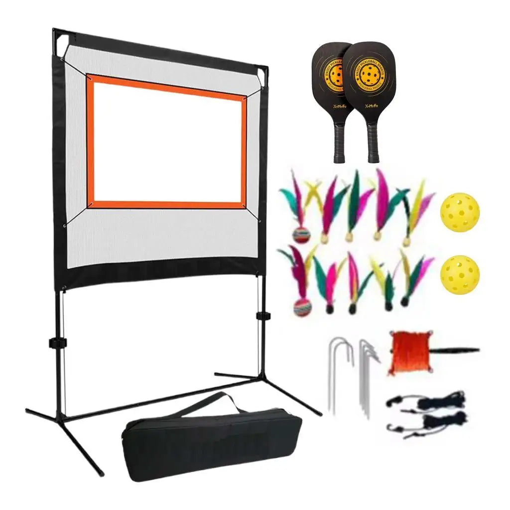 Badminton Net Portable Net with Storage Bag Men Women Replacement with Shuttlecocks for Backyard Practice Sports Beach Outdoor