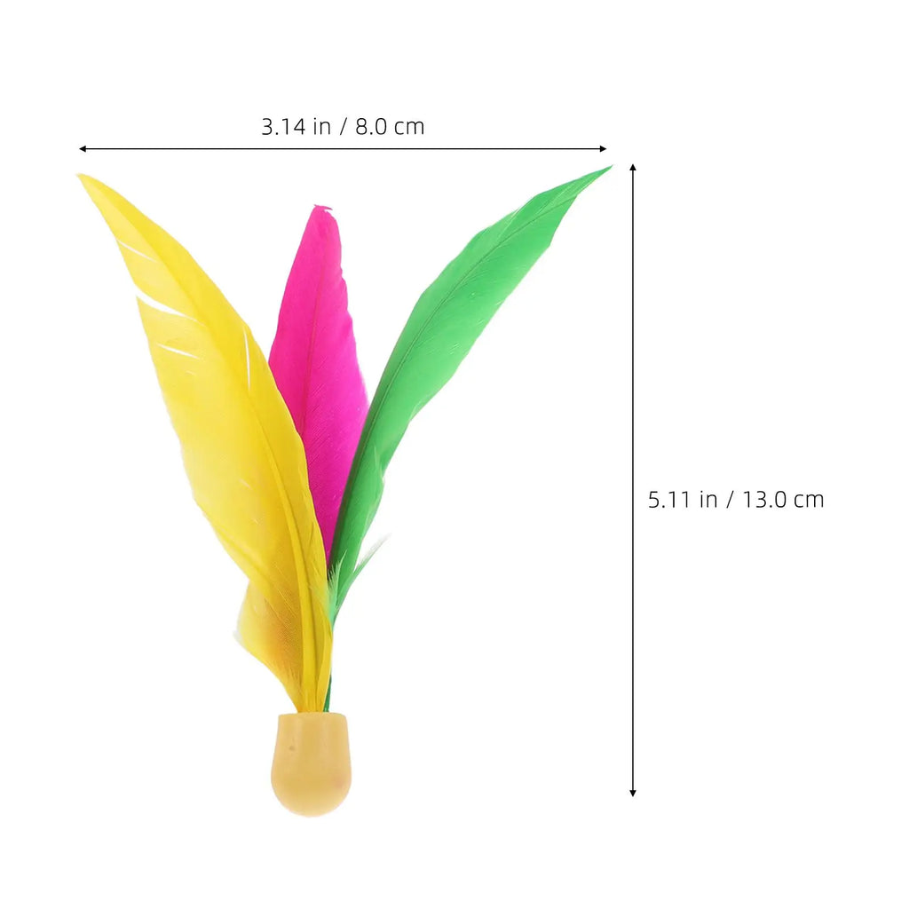 6pcs Long High Elastic Rubber Head Triple Shuttlecock Outdoor Game Ball For Adult Recreation Shuttle Badminton