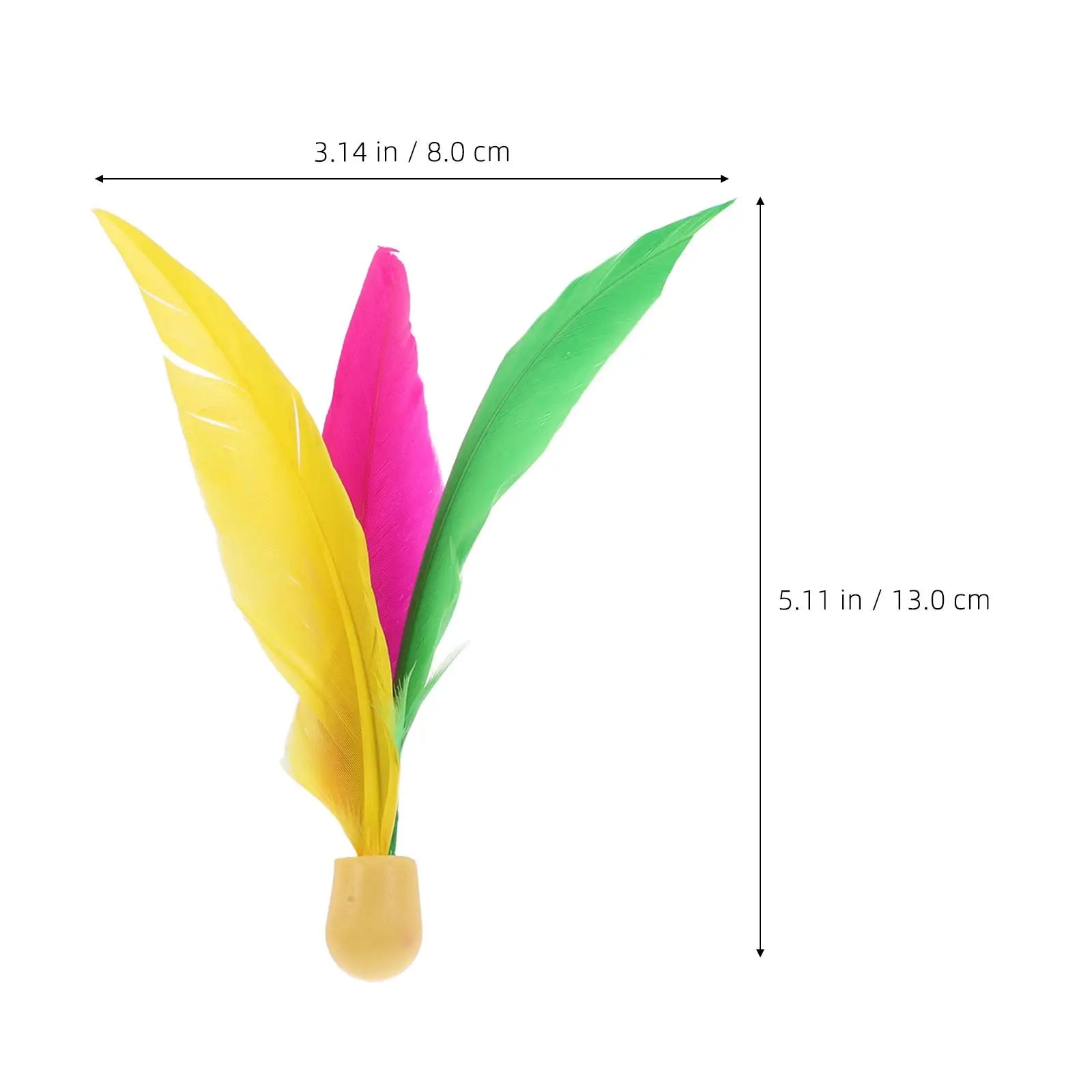 6pcs Long High Elastic Rubber Head Triple Shuttlecock Outdoor Game Ball For Adult Recreation Shuttle Badminton