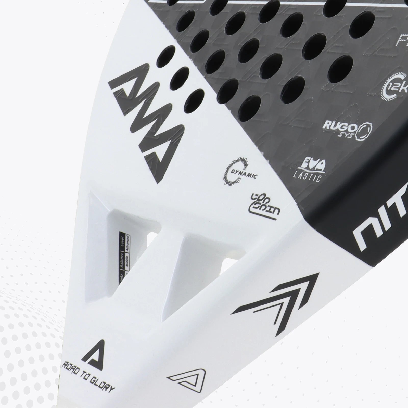 AMASport Tennis Paddle Racket Padel 12K Carbon Fiber Surface with EVA Memory Flex Foam Core-Even Balance Point-Power and Control