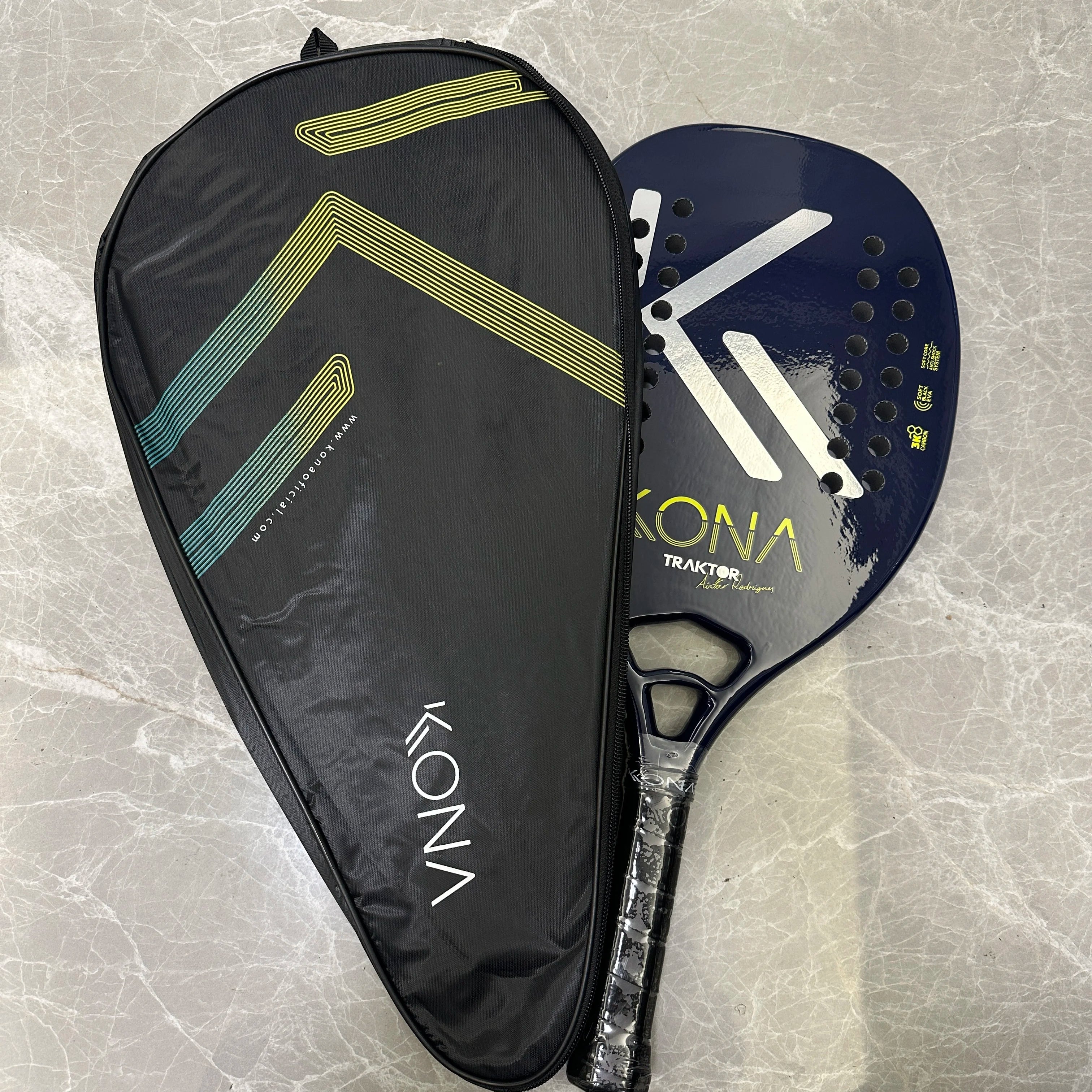 Beach Tennis Racket 3K Full Carbon Fiber Rough Surface Interlayer EVA Foam Opening or Hole in A Utensil