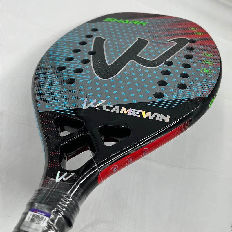3K Camewin Beach Tennis Racket Full Carbon Fiber Rough Surface Outdoor Sports Racket For Men Women Adult Senior Player 2024 New