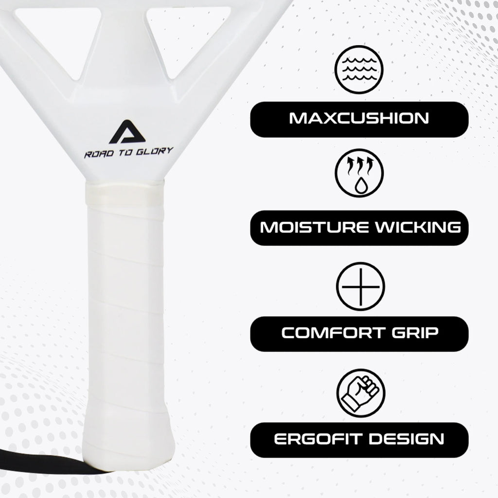 AMASport Tennis Paddle Racket Padel 12K Carbon Fiber Surface with EVA Memory Flex Foam Core-Even Balance Point-Power and Control