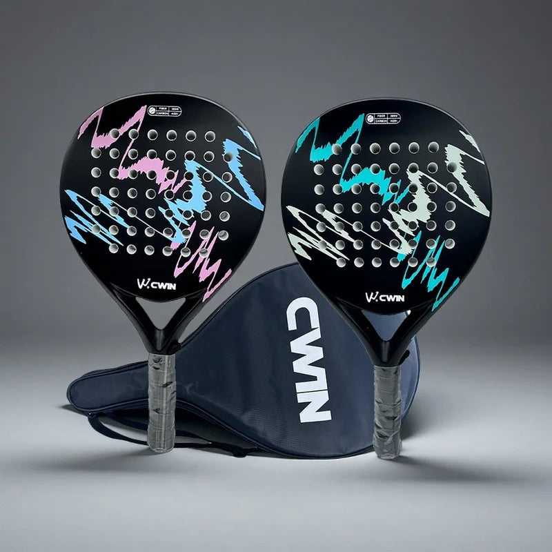 Camewin Paddle Racket Adult Prefessional Carbon Fiber Soft EVA Face Tennis Paddle Racquet Racket with Padle Bag Cover 2024 New