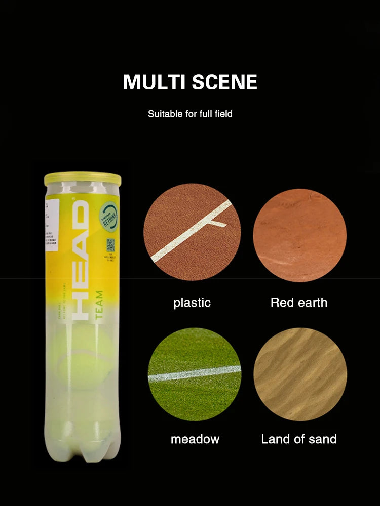 HEAD Professional Tennis 4B TEAM 3 Tour X Training Ball T 3B Pro Match Balls High Elasticity Resistant Durable Excesice Tennis