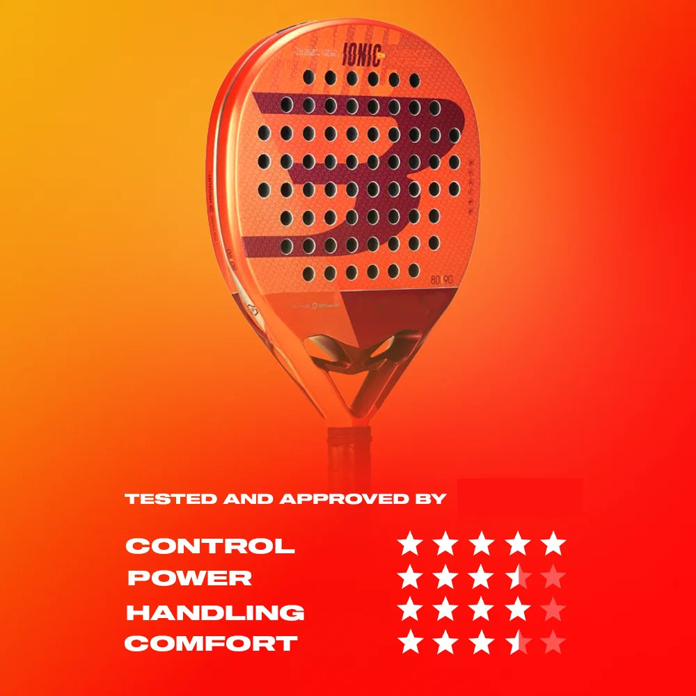 IONIC Control Padel Racket Carbon Fiber Tennis Racquet for Adults, EVA Soft Core, Balanced Power & Precision, Comfort Grip,