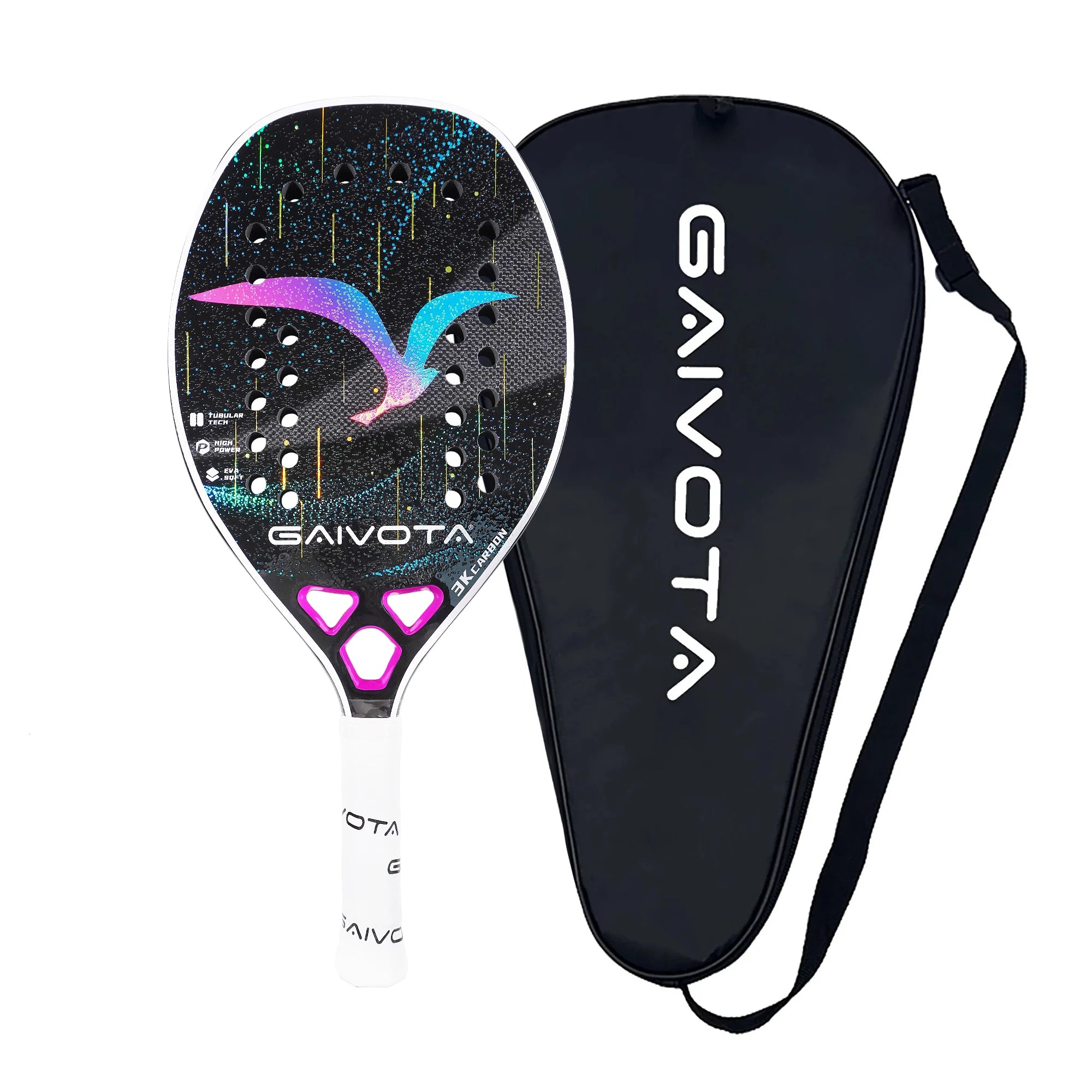 GAIVOTA 2025 carbon fiber beach tennis racket 3K+backpack