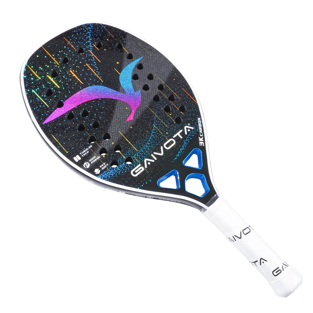 GAIVOTA 2025 carbon fiber beach tennis racket 3K mid to senior professional athlete+backpack