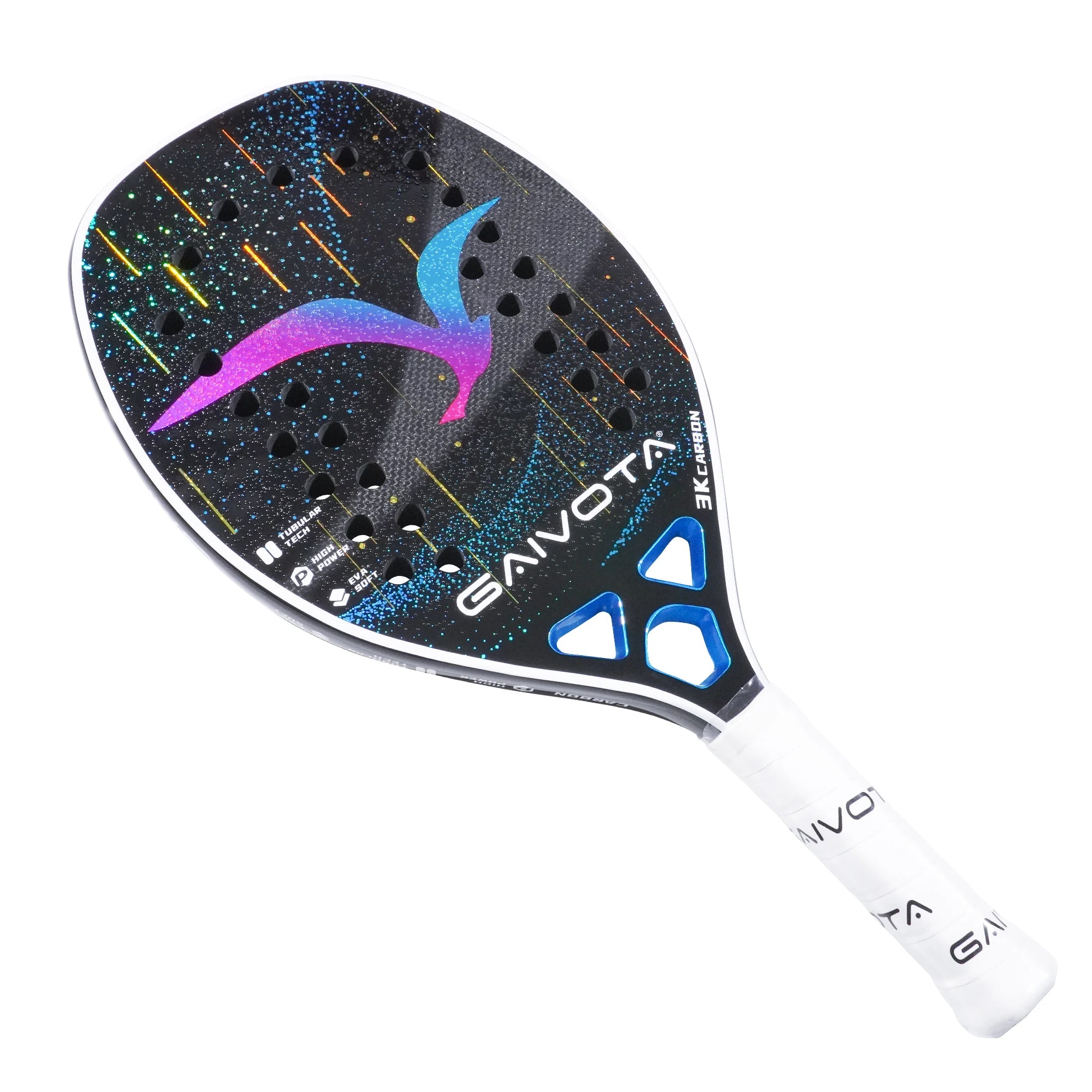 GAIVOTA 2025 carbon fiber beach tennis racket 3K mid to senior professional athlete+backpack