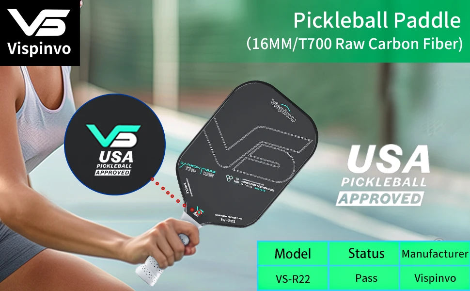 Pickleball racket gift box set carbon fiber T700 integrated racket certified by USAPA balanced racket - black and white